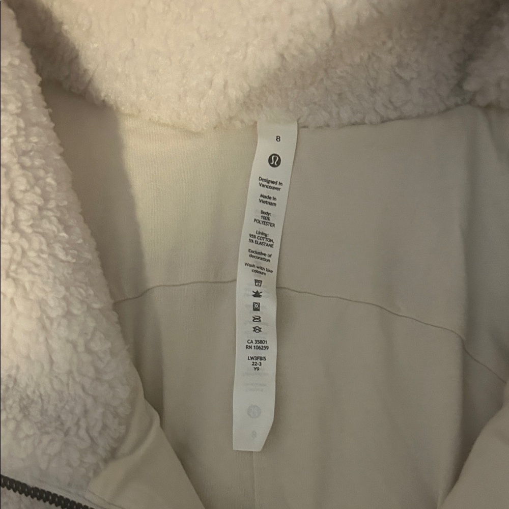 Lululemon Cinchable Fleece Zip-Up - Bone - Picture 5 of 6